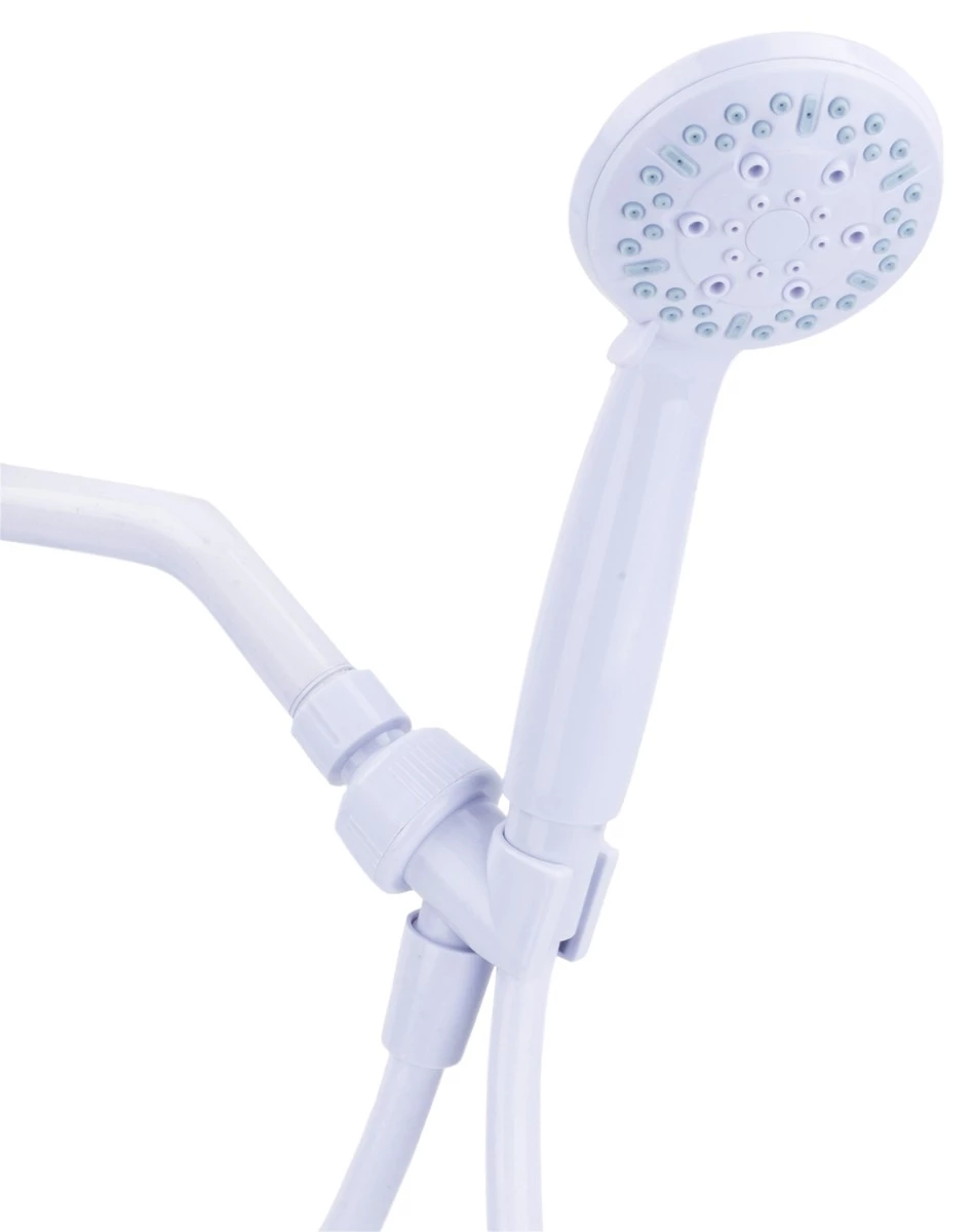 Homewerks LDR 3 Function White Handheld Shower W/ Hose & Shower Mount 3 Homewerks LDR 3 Function White Handheld Shower W/ Hose & Shower Mount