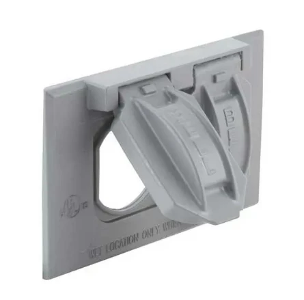 Hubbell 1-Gang Horizontal Weatherproof Duplex Cover 3 Hubbell 1-Gang Horizontal Weatherproof Duplex Cover