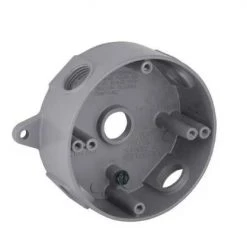 Hubbell Round Weatherproof Box with Five 1/2 in. Threaded Outlets -Home Improvement Sales Shop 2960012