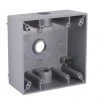 Hubbell 2-Gang Weatherproof Box with Three 1/2 in. Threaded Outlets 2 Hubbell 2-Gang Weatherproof Box with Three 1/2 in. Threaded Outlets -Home Improvement Sales Shop 2960180