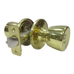 Tru-Guard Lockset with Polished Brass Tulip Style Door Knob