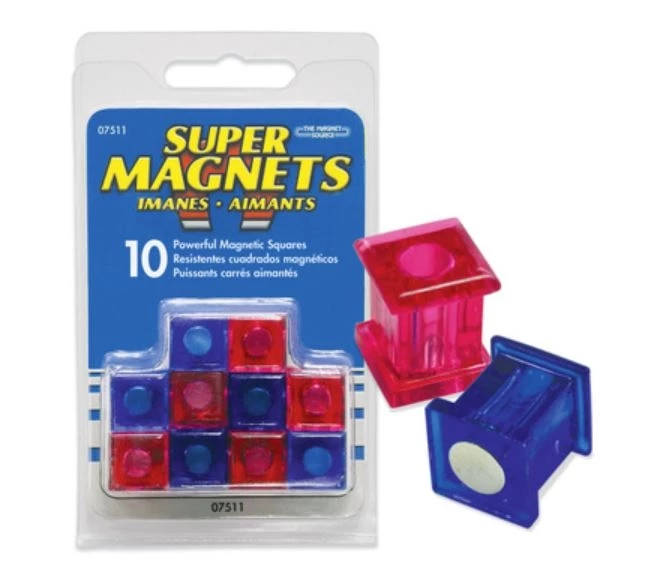 Master Magnetics Blue/Pink Magnetic Squares (10-Pack) 3 Master Magnetics Blue/Pink Magnetic Squares (10-Pack)
