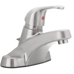 Homewerks Aqua Vista Single Handle Bathroom Faucet, Brushed Nickel