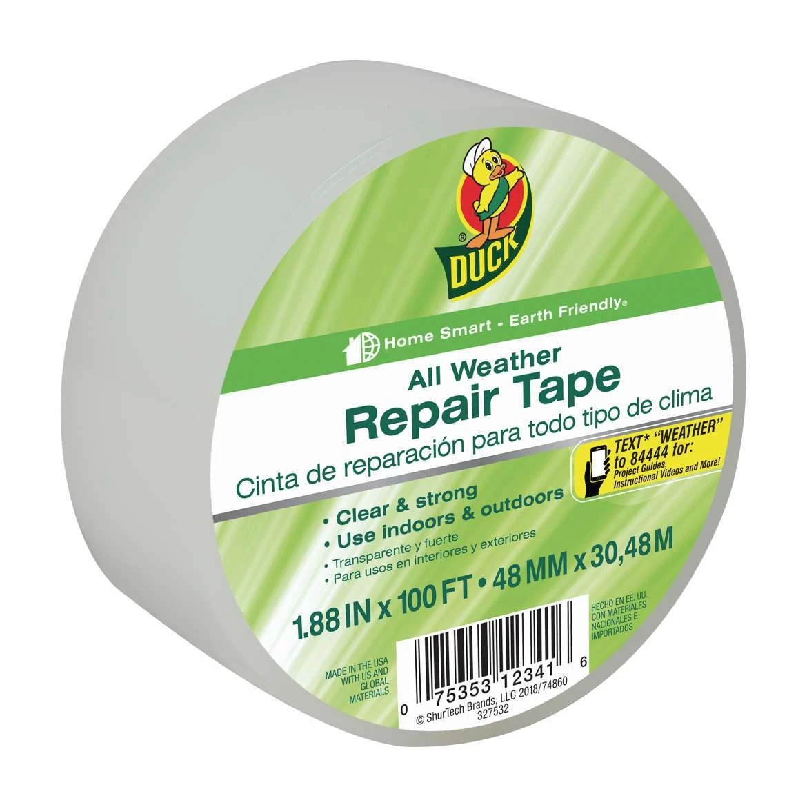 ShurTech Duck® Brand All Weather Repair Tape - Clear, 1.88 in. x 100 ft. 3 ShurTech Duck® Brand All Weather Repair Tape - Clear, 1.88 in. x 100 ft.