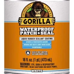 Gorilla® Waterproof Patch & Seal White Liquid Rubber Sealant Coating, 16oz