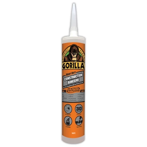 Gorilla Heavy Duty Construction Adhesive 9 oz. Tube 3 Gorilla Heavy Duty Construction Adhesive 9 oz. Tube