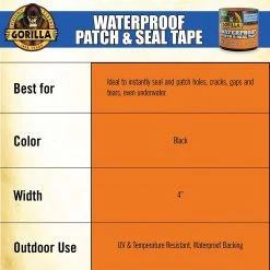 Gorilla Waterproof Tape Patch & Seal -Home Improvement Sales Shop 31120183 7 1