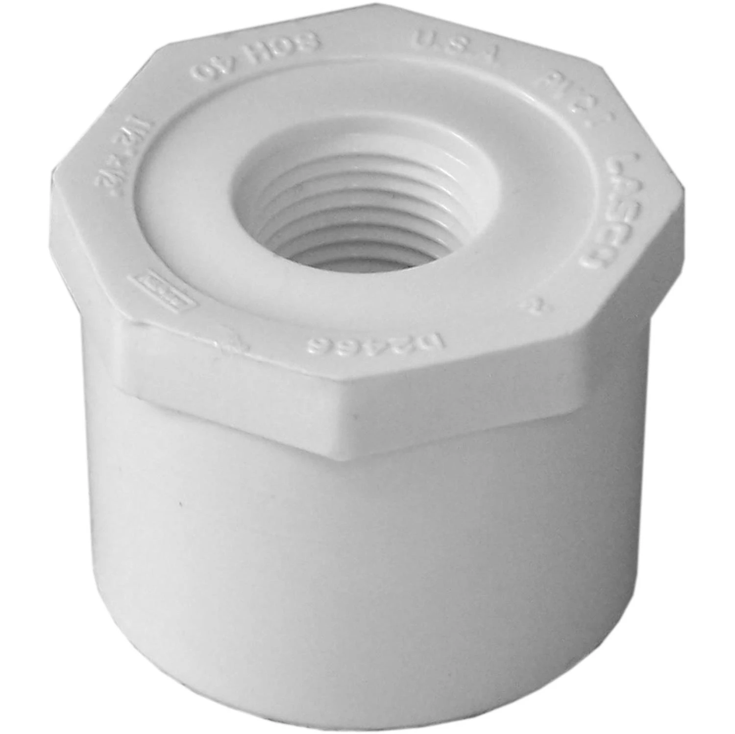 Genova 1-1/2" X 1/2" Sch 40 Reducing Bushing (SPIGOT X FIP) 3 Genova 1-1/2" X 1/2" Sch 40 Reducing Bushing (SPIGOT X FIP)