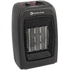 Comfort Zone Ceramic Electric Portable Space Heater, Black
