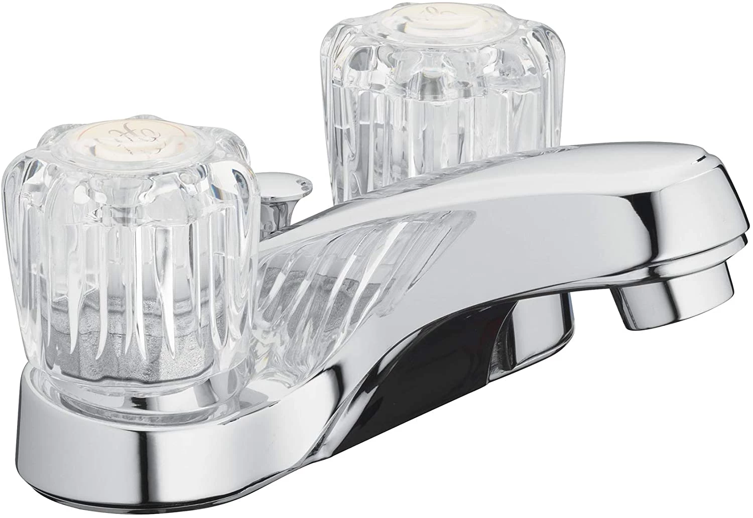 Homewerks Aqua Vista Two Handle Bathroom Sink Faucet, Polished Chrome with Acrylic Round Knobs 3 Homewerks Aqua Vista Two Handle Bathroom Sink Faucet, Polished Chrome with Acrylic Round Knobs