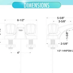 Homewerks Aqua Vista Two Handle Bathroom Sink Faucet, Polished Chrome with Acrylic Round Knobs 5 Homewerks Aqua Vista Two Handle Bathroom Sink Faucet, Polished Chrome with Acrylic Round Knobs -Home Improvement Sales Shop 33130006 1
