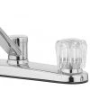 Homewerks Aqua Vista Two Handle Kitchen Sink Faucet with Side Spray, Polished Chrome Round Knobs -Home Improvement Sales Shop 33130009