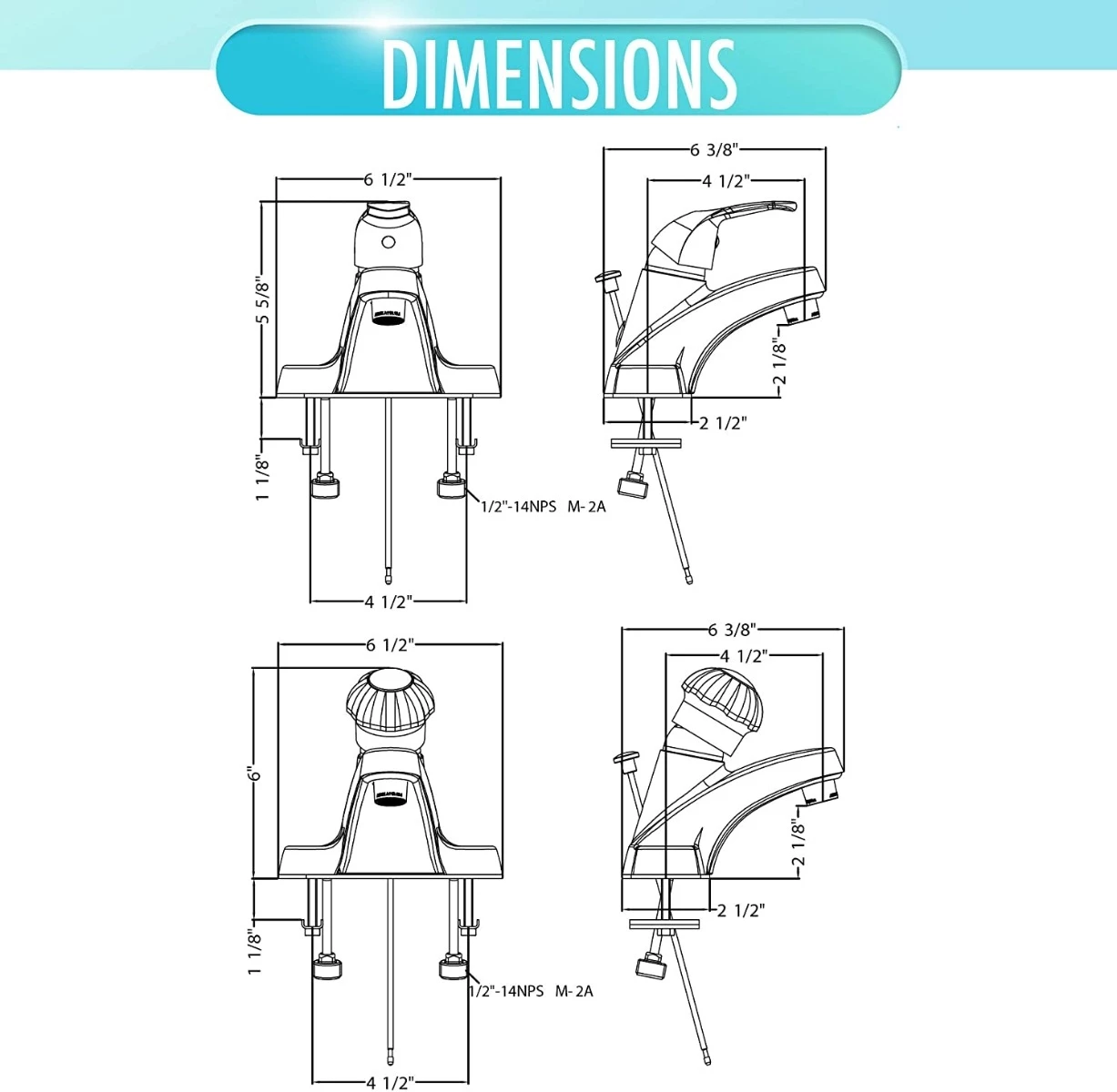 Homewerks Aqua Vista Single Handle Bathroom Faucet, Brushed Nickel 4 Homewerks Aqua Vista Single Handle Bathroom Faucet, Brushed Nickel - Image 2