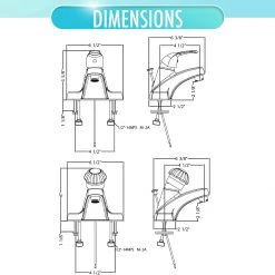 Homewerks Aqua Vista Single Handle Bathroom Faucet, Brushed Nickel 5 Homewerks Aqua Vista Single Handle Bathroom Faucet, Brushed Nickel -Home Improvement Sales Shop 33130012 1 1