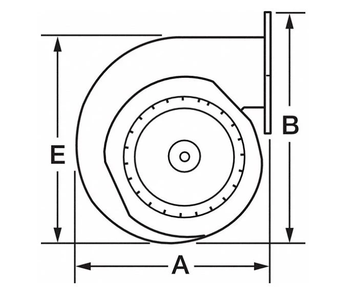 Dayton 1TDR9 OEM Blower - Wheel Diameter 5 1/8 in 4 Dayton 1TDR9 OEM Blower - Wheel Diameter 5 1/8 in - Image 2