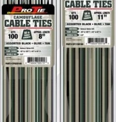 Pro Tie Camouflage Assorted Cable Ties, 100 Pack