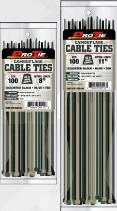 Pro Tie Camouflage Assorted Cable Ties, 100 Pack 3 Pro Tie Camouflage Assorted Cable Ties, 100 Pack