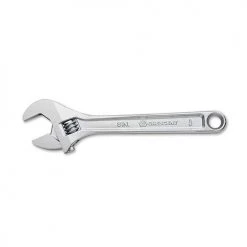 Apex Tools 8" Chrome Finish Adjustable Crescent Wrench