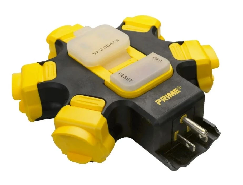 Prime 5-Outlet Power Hub w/2-Port 3.4AMP USB Charger 3 Prime 5-Outlet Power Hub w/2-Port 3.4AMP USB Charger