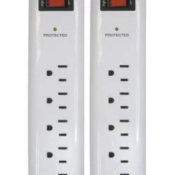 Prime Wire 6-Outlet Surge Protector with 14-3 SJT 1.5 Cord, 2-Pack