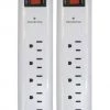 Prime Wire 6-Outlet Surge Protector with 14-3 SJT 1.5 Cord, 2-Pack