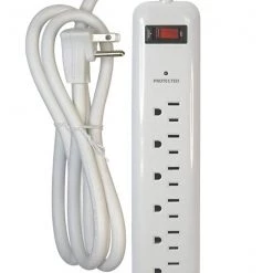 Prime Wire 6-Outlet Household Electronics Surge Protector w/14/3 SJT 8-Ft. Cord