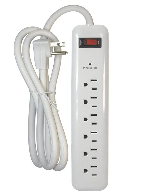 Prime Wire 6-Outlet Household Electronics Surge Protector w/14/3 SJT 8-Ft. Cord 3 Prime Wire 6-Outlet Household Electronics Surge Protector w/14/3 SJT 8-Ft. Cord