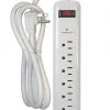 Prime Wire 6-Outlet Household Electronics Surge Protector w/14/3 SJT 8-Ft. Cord -Home Improvement Sales Shop 34750122