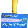 Linzer 3550-5 Project Select White Bristle & Polyester Blend Stain N Paint Brush - 5 Inch -Home Improvement Sales Shop 3550 5 2 1