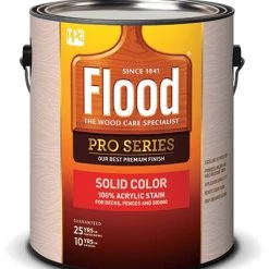 Flood Pro Series Solid Color Stain, White/Pastel Base Gallon