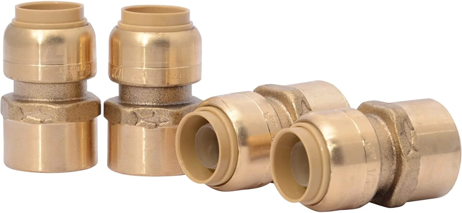 SharkBite Brass 1/2" FNPT Adapter, 4 Pack 3 SharkBite Brass 1/2" FNPT Adapter, 4 Pack