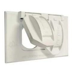 Hubbell 1-Gang Horizontal Weatherproof Duplex Cover 6 Hubbell 1-Gang Horizontal Weatherproof Duplex Cover -Home Improvement Sales Shop 36870013