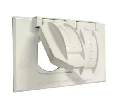 Hubbell 1-Gang Horizontal Weatherproof Duplex Cover 4 Hubbell 1-Gang Horizontal Weatherproof Duplex Cover - Image 2