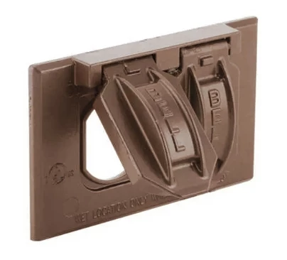 Hubbell 1-Gang Horizontal Weatherproof Duplex Cover 5 Hubbell 1-Gang Horizontal Weatherproof Duplex Cover - Image 3