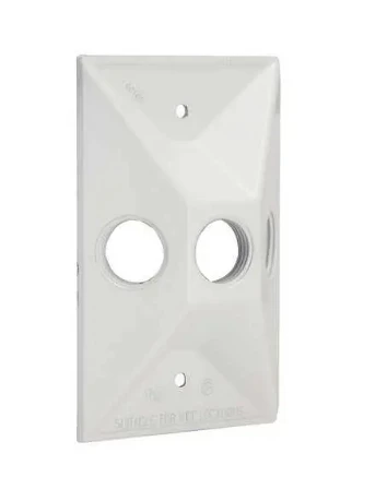 Hubbell 1-Gang Weatherproof Cluster Cover, Three Threaded Outlets 5 Hubbell 1-Gang Weatherproof Cluster Cover, Three Threaded Outlets - Image 3