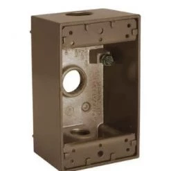 Hubbell 1-Gang Weatherproof Box with Threaded Outlets 7 Hubbell 1-Gang Weatherproof Box with Threaded Outlets -Home Improvement Sales Shop 36870149