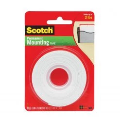 3M Scotch Indoor Mounting Tape, 1/2" x 75"