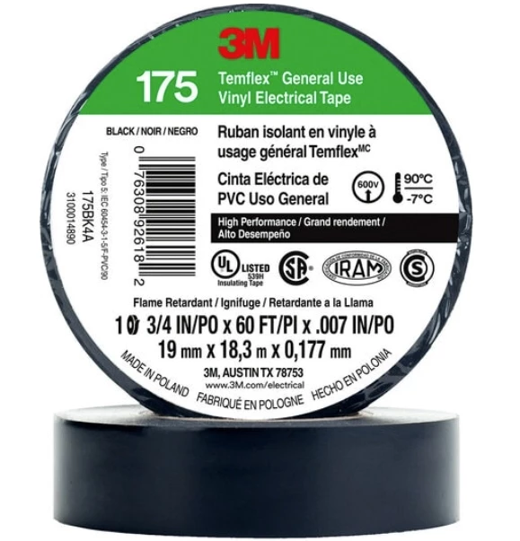 3M Temflex™ Vinyl Electrical Tape 175 3 3M Temflex™ Vinyl Electrical Tape 175