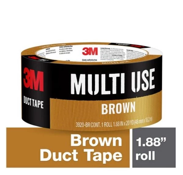 3M Brown Duct Tape, 1.88 in x 20 yd 3 3M Brown Duct Tape, 1.88 in x 20 yd