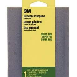 3M Super Fine General Purpose Sanding Pad, Contour Surface, 4.50 in x 5.50 in x 3/16 in