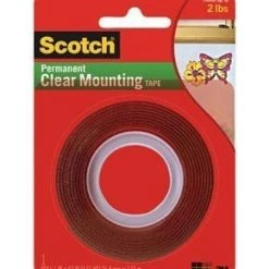 3M Scotch Heavy Duty Clear Mounting Tape - 1" x 60"