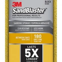 3M SandBlaster Sanding Sponge, 3-3/4″ x 2-1/2″ x 1″