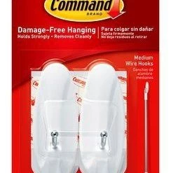 3M Command Adhesive Hook - White w/Metal Hook