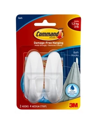 Command Designer Medium Bath Hook 3 Command Designer Medium Bath Hook