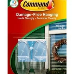 3M Command Outdoor Medium Clear Window Hooks -Home Improvement Sales Shop 3793858 2 1