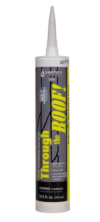 Sashco Clear Through the Roof! Sealant, 10.5 Oz. 3 Sashco Clear Through the Roof! Sealant, 10.5 Oz.