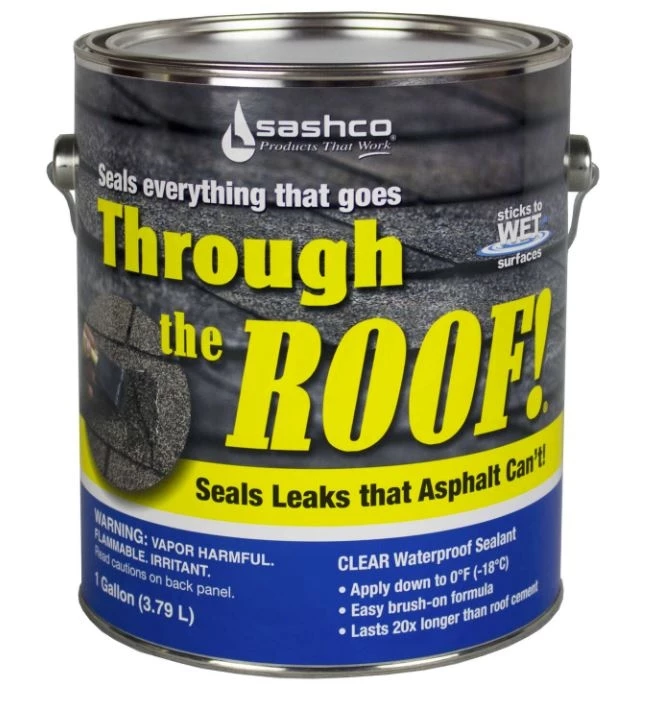 Sashco Through The Roof Clear Elastomeric Roof Sealant, 1 Gal. 3 Sashco Through The Roof Clear Elastomeric Roof Sealant, 1 Gal.