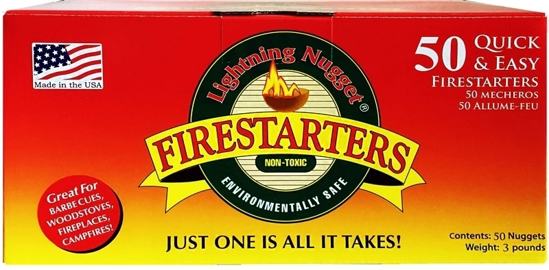 Lightning Nuggets Firestarters - Qty 50 3 Lightning Nuggets Firestarters - Qty 50