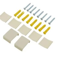 Wiremold NM910 Non-Metallic PVC Raceway Accessory Set, Ivory