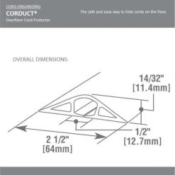 Wiremold Corduct CDI-5 5 ft. Channel Over-Floor Cord Protector 15 Wiremold Corduct CDI-5 5 ft. Channel Over-Floor Cord Protector -Home Improvement Sales Shop 4070036 2 1